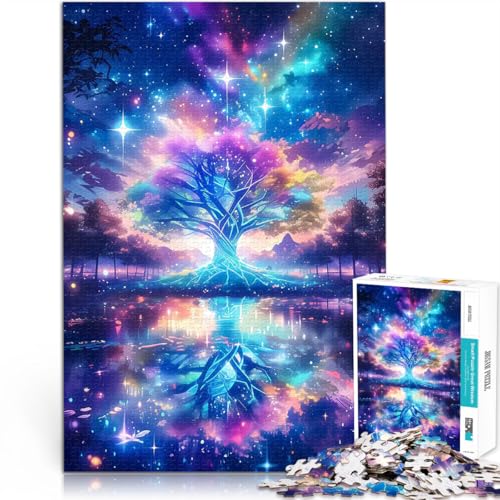 Teenager 1000 Teile Puzzle Familienspiel zum Stressabbau, schwierige Herausforderung Kristallbaum im Anime-Stil Tolles Geschenk für Spiele38x26cm von QVKZLYFXN