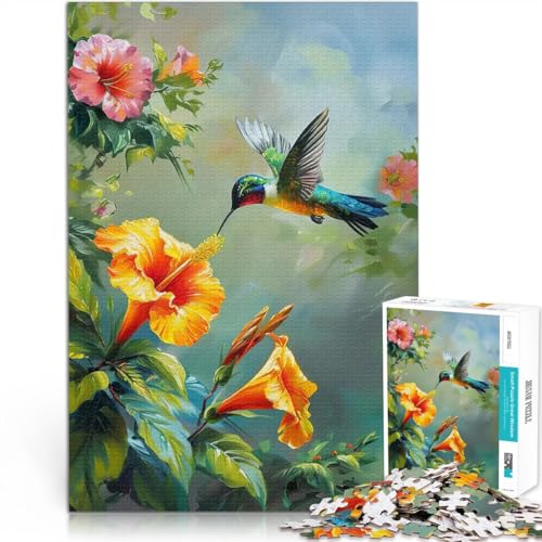 Teenager 1000-teiliges Puzzle Dekomprimierendes intellektuelles Lernspielzeug Kolibri und Blumen Verbessern Sie das Gedächtnis75x50cm Teenager 1000-teiliges Puzzle Dekomprimierendes intellektuelles Lernspielzeug Kolibri und Blumen Verbessern Sie das Gedächtnis75x50cm von QVKZLYFXN