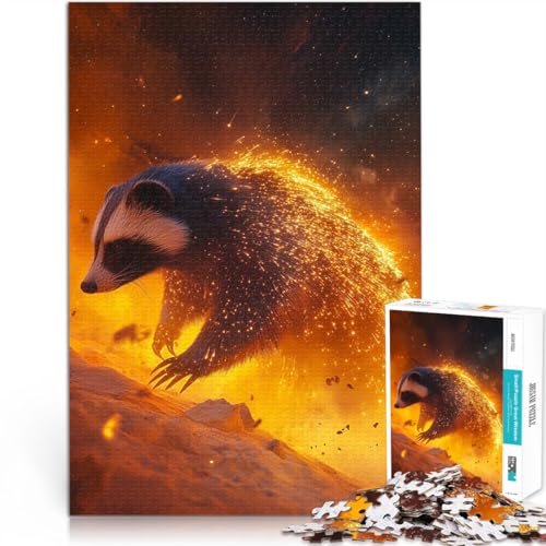 Teenager 1000-teiliges Puzzle Spielspielzeug Feuriger Wüstenwaschbär Lernspiel für Geburtstag, Weihnachten75x50cm Teenager 1000-teiliges Puzzle Spielspielzeug Feuriger Wüstenwaschbär Lernspiel für Geburtstag, Weihnachten75x50cm von QVKZLYFXN