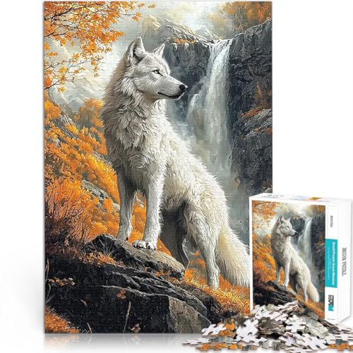 Teenager 1000-teiliges Puzzle Spielzeug Lernspiele Stressabbau Weißer Wolf am Wasserfall Angebot als Geschenk für die ganze Familie75x50cm Teenager 1000-teiliges Puzzle Spielzeug Lernspiele Stressabbau Weißer Wolf am Wasserfall Angebot als Geschenk für die ganze Familie75x50cm von QVKZLYFXN