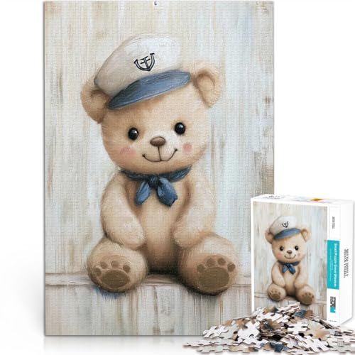 Teenager 1000-teiliges Puzzle für Lernspiel-Herausforderungsspielzeug Seemann Bär Kinderzimmer Nautisch Perfekte Dekoration75x50cm Teenager 1000-teiliges Puzzle für Lernspiel-Herausforderungsspielzeug Seemann Bär Kinderzimmer Nautisch Perfekte Dekoration75x50cm von QVKZLYFXN