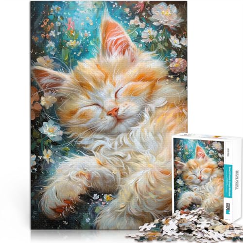 Teenager-Puzzle 1000 Teile Familienspiel zum Stressabbau, schwierige Herausforderung Süße Katzenblume Gutes Geschenk75x50cm Teenager-Puzzle 1000 Teile Familienspiel zum Stressabbau, schwierige Herausforderung Süße Katzenblume Gutes Geschenk75x50cm von QVKZLYFXN