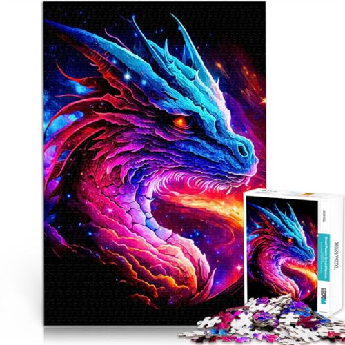 Teenager-Puzzle 1000 Teile Gehirnintelligenz-Herausforderung süchtig machendes Spielzeug Drachen Geeignet für die Schreibtischdekoration50x70cm von QVKZLYFXN