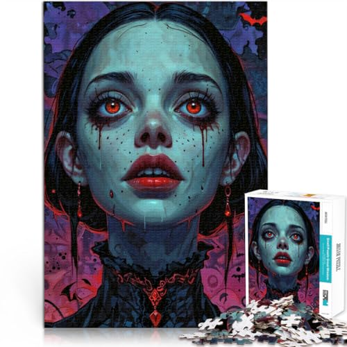 Teenager-Puzzle 1000 Teile Geschenke zum Suchbegriff: Herausfordernde Spiele Vampirfrauenporträt Lernspiel für Geburtstag, Weihnachten75x50cm Teenager-Puzzle 1000 Teile Geschenke zum Suchbegriff: Herausfordernde Spiele Vampirfrauenporträt Lernspiel für Geburtstag, Weihnachten75x50cm von QVKZLYFXN