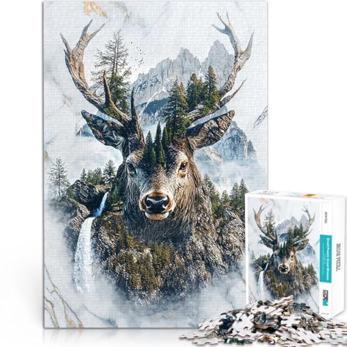 Teenager-Puzzle 1000 Teile Lernspielzeug für die ganze Familie Hirschgeist des Waldes Künstlersammlung, Bildende Kunst38x26cm Teenager-Puzzle 1000 Teile Lernspielzeug für die ganze Familie Hirschgeist des Waldes Künstlersammlung, Bildende Kunst38x26cm von QVKZLYFXN