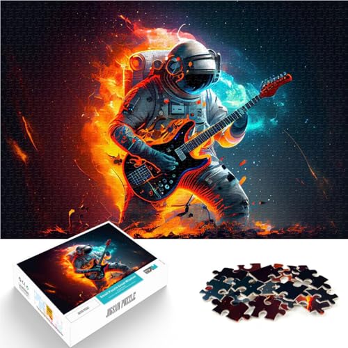 Teenager-Puzzle 1000 Teile Spielzeug-Intellektuelles Spiel Astronaut spielt Gitarre mit passendem Poster und Quizblatt38x26cm Teenager-Puzzle 1000 Teile Spielzeug-Intellektuelles Spiel Astronaut spielt Gitarre mit passendem Poster und Quizblatt38x26cm von QVKZLYFXN