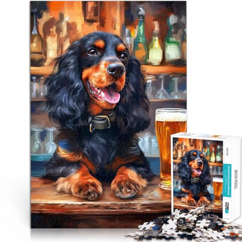 Teenager-Puzzle 1000 Teile Stressabbau – Staycation – Zeit totschlagen Cocker Spaniel Hundebier Tolle Geschenke und Spielzeuge50x70cm von QVKZLYFXN