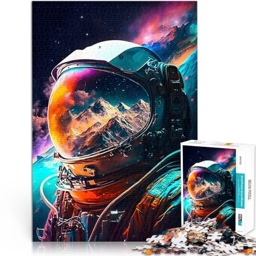 Teenager-Puzzles 1000 Teile Dekomprimierendes intellektuelles Lernspielzeug Astronautenporträt 06 Geeignet für die Schreibtischdekoration75x50cm von QVKZLYFXN