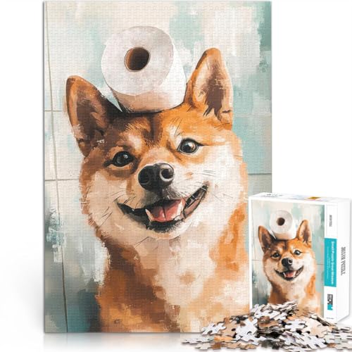 Teenager-Puzzles 1000 Teile Dekomprimierendes intellektuelles Lernspielzeug Hund mit Toilettenpapier Tolles Geschenk für Spiele75x50cm Teenager-Puzzles 1000 Teile Dekomprimierendes intellektuelles Lernspielzeug Hund mit Toilettenpapier Tolles Geschenk für Spiele75x50cm von QVKZLYFXN