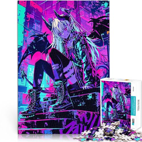 Teenager-Puzzles 1000 Teile Dekomprimierendes intellektuelles Lernspielzeug Vampirmädchen Einzigartige Geburtstags- und Geschenkideen50x70cm von QVKZLYFXN