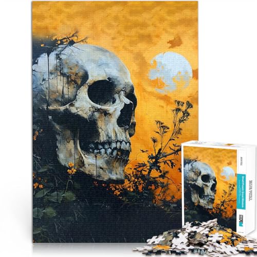 Teenager-Puzzles 1000 Teile Familienspiel zum Stressabbau, schwierige Herausforderung Blumenfeld und Totenkopf tolles Geschenk38x26cm Teenager-Puzzles 1000 Teile Familienspiel zum Stressabbau, schwierige Herausforderung Blumenfeld und Totenkopf tolles Geschenk38x26cm von QVKZLYFXN
