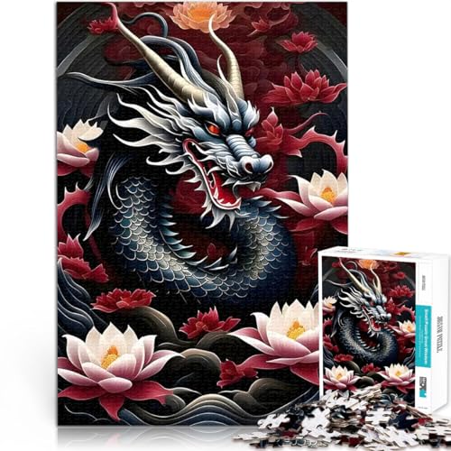 Teenager-Puzzles 1000 Teile Gehirnintelligenz-Herausforderung süchtig machendes Spielzeug Drachenschlange Wohnkunstdekor38x26cm von QVKZLYFXN