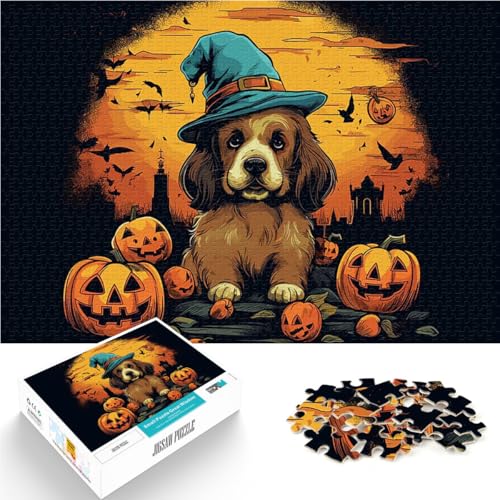 Teenager-Puzzles 1000 Teile Geschenke zum Suchbegriff: Herausfordernde Spiele Niedlicher Hund Halloween Wichtelgeschenke50x70cm von QVKZLYFXN