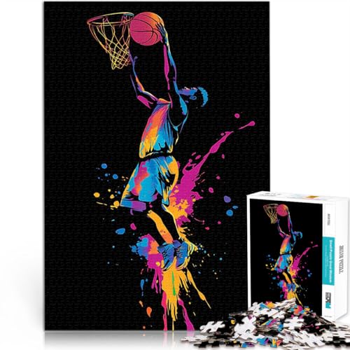 Teenager-Puzzles 1000 Teile Staycation: Zeit totschlagen Basketball-Dunk-Kunstwerk Tolle Geschenke und Spielzeuge52x38cm Teenager-Puzzles 1000 Teile Staycation: Zeit totschlagen Basketball-Dunk-Kunstwerk Tolle Geschenke und Spielzeuge52x38cm von QVKZLYFXN