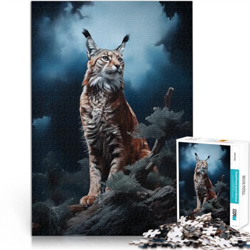 Teenager-Puzzles 1000 Teile Stressabbau – Staycation – Zeit totschlagen Luchs in der Nacht Geeignet für die Schreibtischdekoration52x38cm Teenager-Puzzles 1000 Teile Stressabbau – Staycation – Zeit totschlagen Luchs in der Nacht Geeignet für die Schreibtischdekoration52x38cm von QVKZLYFXN