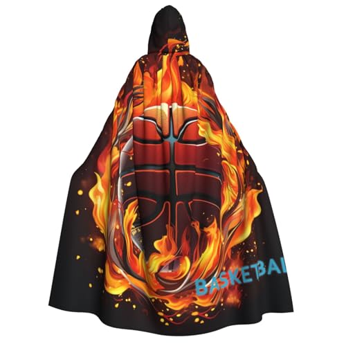 QVUEagriSJ Kapuzenumhang Halloween Kapuzenumhang Uni Halloween Umhang Basketball Logo mit Flammen Kapuzenmantel Cosplay Kostüme QVUEagriSJ Kapuzenumhang Halloween Kapuzenumhang Uni Halloween Umhang Basketball Logo mit Flammen Kapuzenmantel Cosplay Kostüme von QVUEagriSJ