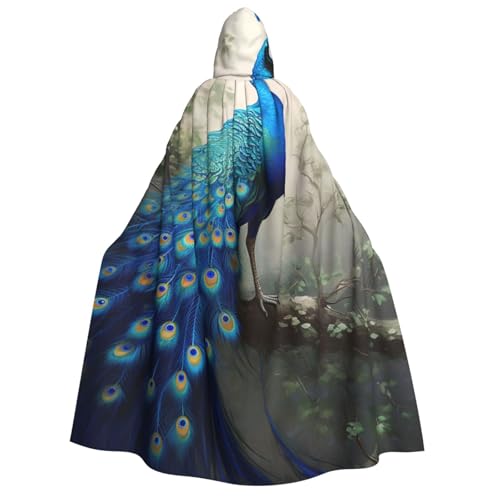 QVUEagriSJ Kapuzenumhang Halloween Kapuzenumhang Uni Halloween Umhang Blauer Pfau Kapuzenmantel Cosplay Kostüme QVUEagriSJ Kapuzenumhang Halloween Kapuzenumhang Uni Halloween Umhang Blauer Pfau Kapuzenmantel Cosplay Kostüme von QVUEagriSJ