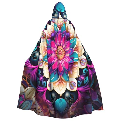 QVUEagriSJ Kapuzenumhang Halloween Kapuzenumhang Uni Halloween Umhang Boho Mandala Kapuzenmantel Cosplay Kostüme von QVUEagriSJ