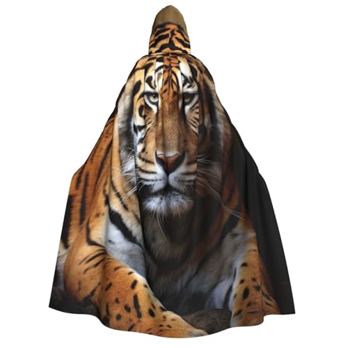 QVUEagriSJ Kapuzenumhang Halloween Kapuzenumhang Uni Halloween Umhang Cool Tiger 1 Kapuzenmantel Cosplay Kostüme von QVUEagriSJ