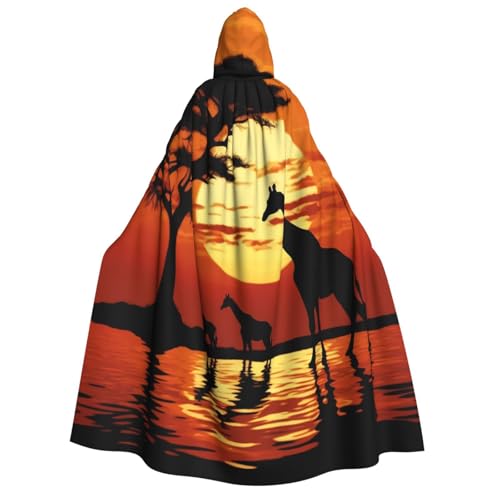 QVUEagriSJ Kapuzenumhang Halloween Kapuzenumhang Uni Halloween Umhang Giraffe unter dem Baum in Afrika Silhouette Kapuzenmantel Cosplay Kostüme QVUEagriSJ Kapuzenumhang Halloween Kapuzenumhang Uni Halloween Umhang Giraffe unter dem Baum in Afrika Silhouette Kapuzenmantel Cosplay Kostüme von QVUEagriSJ