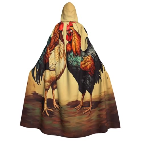 QVUEagriSJ Kapuzenumhang Halloween Kapuzenumhang Uni Halloween Umhang Hahn und Hen1 Kapuzenmantel Cosplay Kostüme von QVUEagriSJ