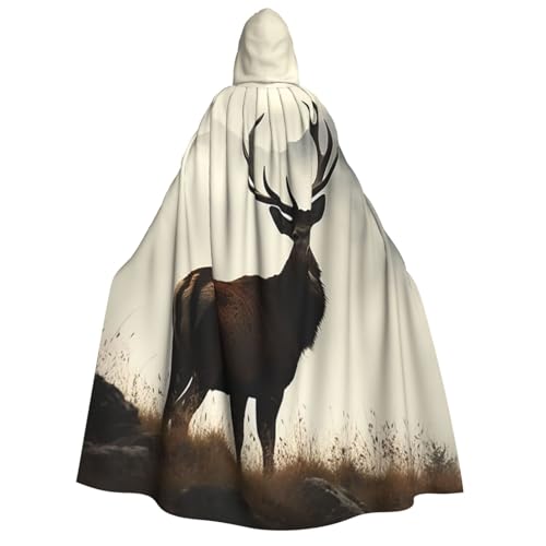 QVUEagriSJ Kapuzenumhang Halloween Kapuzenumhang Uni Halloween Umhang Hirsch auf dem nebligen Berg Kapuzenmantel Cosplay Kostüme QVUEagriSJ Kapuzenumhang Halloween Kapuzenumhang Uni Halloween Umhang Hirsch auf dem nebligen Berg Kapuzenmantel Cosplay Kostüme von QVUEagriSJ