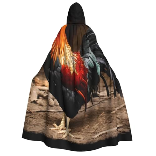 QVUEagriSJ Kapuzenumhang Halloween Kapuzenumhang Uni Halloween Umhang Huhn Hahn Kapuzenmantel Cosplay Kostüme von QVUEagriSJ