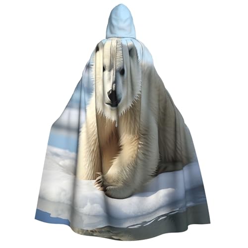 QVUEagriSJ Kapuzenumhang Halloween Kapuzenumhang Uni Halloween Umhang Jungen Eisbär Kapuzenmantel Cosplay Kostüme von QVUEagriSJ