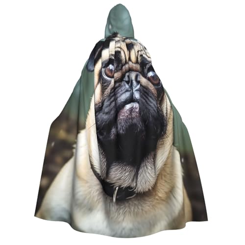 QVUEagriSJ Kapuzenumhang Halloween Kapuzenumhang Uni Halloween Umhang Lustiger Mops Hund Kapuzenmantel Cosplay Kostüme QVUEagriSJ Kapuzenumhang Halloween Kapuzenumhang Uni Halloween Umhang Lustiger Mops Hund Kapuzenmantel Cosplay Kostüme von QVUEagriSJ
