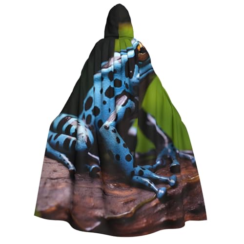 QVUEagriSJ Kapuzenumhang Halloween Kapuzenumhang Uni Halloween Umhang Pfeil Frosch Blau Kapuzenmantel Cosplay Kostüme von QVUEagriSJ