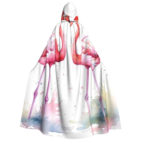 QVUEagriSJ Kapuzenumhang für Halloween, Uni, Halloween-Umhang, Aquarell, Flamingos, Kapuzenmantel, Cosplay-Kostüme QVUEagriSJ Kapuzenumhang für Halloween, Uni, Halloween-Umhang, Aquarell, Flamingos, Kapuzenmantel, Cosplay-Kostüme von QVUEagriSJ