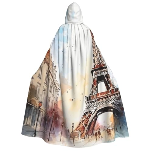 QVUEagriSJ Kapuzenumhang für Halloween, Uni, Halloween-Umhang, Aquarell, Paris, Cosplay-Kostüme QVUEagriSJ Kapuzenumhang für Halloween, Uni, Halloween-Umhang, Aquarell, Paris, Cosplay-Kostüme von QVUEagriSJ