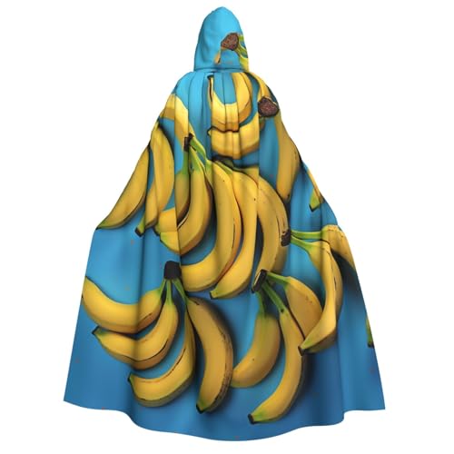 QVUEagriSJ Kapuzenumhang für Halloween, Uni, Halloween-Umhang, Banane auf blauem Hintergrund, Cosplay-Kostüme QVUEagriSJ Kapuzenumhang für Halloween, Uni, Halloween-Umhang, Banane auf blauem Hintergrund, Cosplay-Kostüme von QVUEagriSJ
