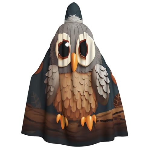 QVUEagriSJ Kapuzenumhang für Halloween, Uni, Halloween-Umhang, Cartoon-Eule, sitzend auf grauem Hintergrund, Cosplay-Kostüme QVUEagriSJ Kapuzenumhang für Halloween, Uni, Halloween-Umhang, Cartoon-Eule, sitzend auf grauem Hintergrund, Cosplay-Kostüme von QVUEagriSJ