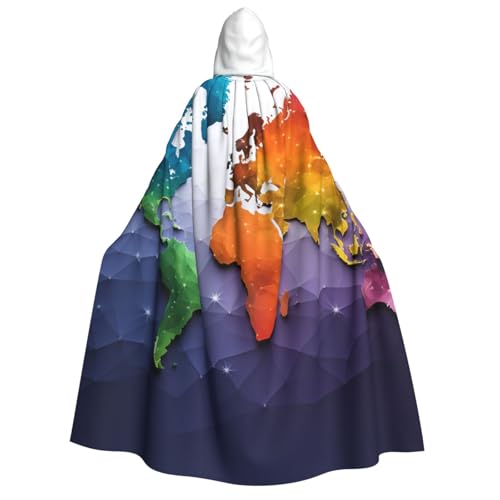 QVUEagriSJ Kapuzenumhang für Halloween, Uni, Halloween-Umhang, Farbweltkarte, Cosplay-Kostüme QVUEagriSJ Kapuzenumhang für Halloween, Uni, Halloween-Umhang, Farbweltkarte, Cosplay-Kostüme von QVUEagriSJ