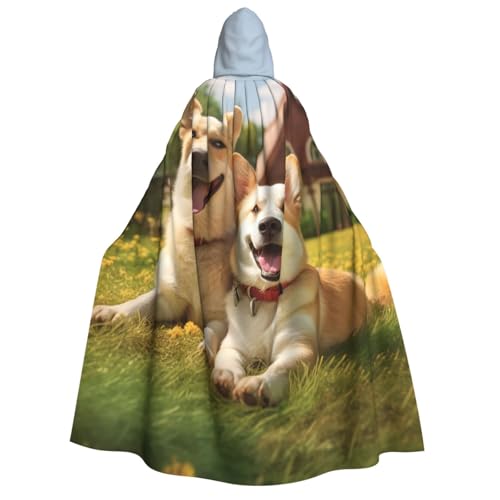 QVUEagriSJ Kapuzenumhang für Halloween, Uni, Halloween-Umhang, Hund auf dem Rasen, Kapuzenmantel, Cosplay-Kostüme QVUEagriSJ Kapuzenumhang für Halloween, Uni, Halloween-Umhang, Hund auf dem Rasen, Kapuzenmantel, Cosplay-Kostüme von QVUEagriSJ