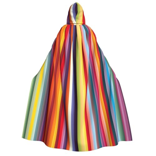 QVUEagriSJ Kapuzenumhang für Halloween, Uni, Halloween-Umhang, bunte Streifen, Kapuzenmantel, Cosplay-Kostüme QVUEagriSJ Kapuzenumhang für Halloween, Uni, Halloween-Umhang, bunte Streifen, Kapuzenmantel, Cosplay-Kostüme von QVUEagriSJ