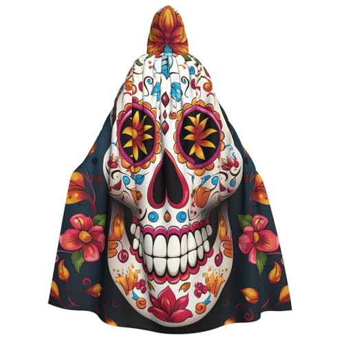 QVUEagriSJ Kapuzenumhang für Halloween, Uni, Halloween-Umhang, bunter Totenkopf-Motiv, Cosplay-Kostüme QVUEagriSJ Kapuzenumhang für Halloween, Uni, Halloween-Umhang, bunter Totenkopf-Motiv, Cosplay-Kostüme von QVUEagriSJ