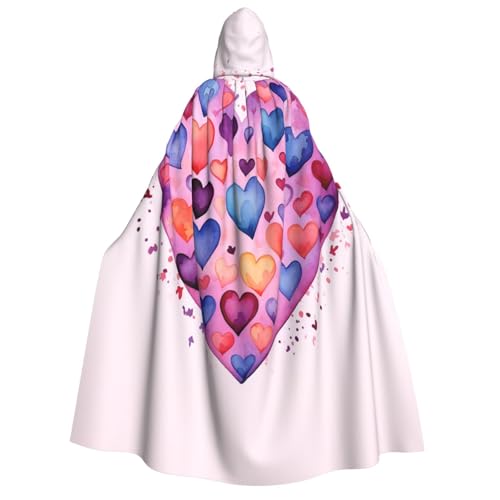 QVUEagriSJ Kapuzenumhang für Halloween, Uni, Halloween-Umhang, ein Aquarell-Herz, Kapuzenmantel, Cosplay-Kostüme QVUEagriSJ Kapuzenumhang für Halloween, Uni, Halloween-Umhang, ein Aquarell-Herz, Kapuzenmantel, Cosplay-Kostüme von QVUEagriSJ