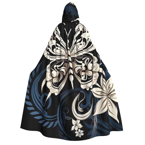 QVUEagriSJ Kapuzenumhang für Halloween, Uni, Halloween-Umhang, weiße Schmetterlinge und Tribal-Kapuzenmantel, Cosplay-Kostüme QVUEagriSJ Kapuzenumhang für Halloween, Uni, Halloween-Umhang, weiße Schmetterlinge und Tribal-Kapuzenmantel, Cosplay-Kostüme von QVUEagriSJ
