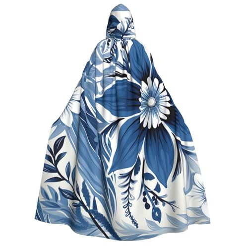 QVUEagriSJ Kapuzenumhang für Halloween, Uni, Halloween-Umhang, weißes und blaues Muster, Kapuzenmantel, Cosplay-Kostüme QVUEagriSJ Kapuzenumhang für Halloween, Uni, Halloween-Umhang, weißes und blaues Muster, Kapuzenmantel, Cosplay-Kostüme von QVUEagriSJ
