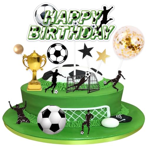 Fussball tortendeko figuren, 29 Stück Tortendeko Fussball, Tortenaufleger Fussball Deko Geburtstag Fußball Fussball Deko Torte Kuchendeko Fussball Geburtstag von QWEPU