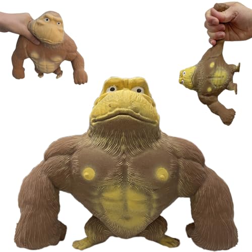 Gorilla Stress Toy,Gorilla Stressabbau Spielzeug,Anti-Anxiety Irritability Gorilla Toy, Soft, Monkey Stress Relief Toys for Adults,Reduziert Stress und Ängste, Entertainment and Decompression (S) von QWEPU