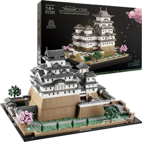 Himeji Castle Bauset, Architecture Burg Himeji,Set für Fans kreativer Gartenarbeit und japanischer Kultur, berühmte japanische Gebäude, Architecture Landmarks Collection, Modellbausatz für Erwachsene Himeji Castle Bauset, Architecture Burg Himeji,Set für Fans kreativer Gartenarbeit und japanischer Kultur, berühmte japanische Gebäude, Architecture Landmarks Collection, Modellbausatz für Erwachsene von QWEPU