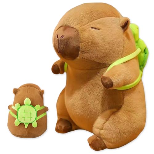 QWEPU Capybara Puppe, Capybara Kuscheltier,Capybara Plüschtier,25CM Capybara Kuscheltier mit Schildkrötenrucksack, Plüsch Stofftier Geschenk für Kinder, Home Deko Spielzeug Geschenk Kinder QWEPU Capybara Puppe, Capybara Kuscheltier,Capybara Plüschtier,25CM Capybara Kuscheltier mit Schildkrötenrucksack, Plüsch Stofftier Geschenk für Kinder, Home Deko Spielzeug Geschenk Kinder von QWEPU
