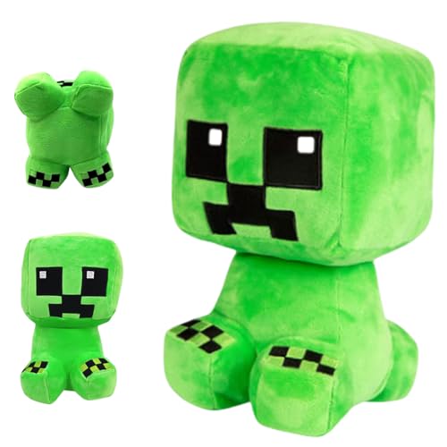 QWEPU Cartoon Plush Figure, Spiel Plush Toy,21CM Spiel Doll on The Theme,Plüschkissen Weiches Spielzeug Wurfkissen Schmusetier Geschenk für Kinder Fotografie-Requisiten (Grün) von QWEPU