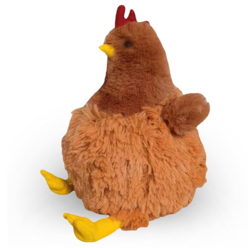QWEPU Huhn plüschtier 22CM,Plüschtier Stofftier Huhn, Stofftier mit Ei Gefüllt Huhn Plüschtier für Ostern Füllung Party Dekoration für Muttertag Geburtstag Party Mitgebsel von QWEPU