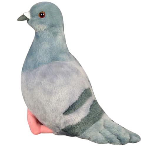 QWEPU Kuscheltier Taube,Plüschtaube Plüschvogel,Plüsch Taube Spielzeug Taube Plüschtier,Realistische Taube Plüschspie Spielzeug für Wilde Tiere, Geschenk für Freunde und Kinder, （grau,20 cm） von QWEPU