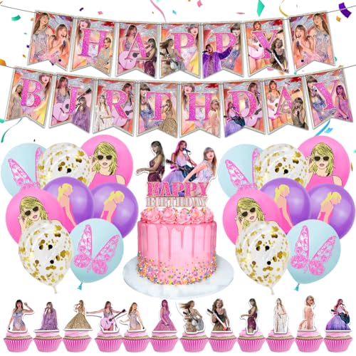 Sänger Luftballons, Music Singer Party Dekorationen,girl Thema Party Dekoration, Sänger Party Deko,Happy Birthday Banner Cake Toppers, Partyzubehör Set, für Jungen Mädchen Geburtstag Party Deko Sänger Luftballons, Music Singer Party Dekorationen,girl Thema Party Dekoration, Sänger Party Deko,Happy Birthday Banner Cake Toppers, Partyzubehör Set, für Jungen Mädchen Geburtstag Party Deko von QWEPU