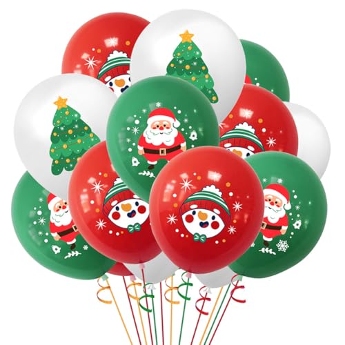 Weihnachts Luftballons 15 PCS Weihnachtsballons Weihnachtsmann Ballons für Party, Weihnachtsfeier, Fasching und Karneval Dekoration Party Weihnachts Luftballons 15 PCS Weihnachtsballons Weihnachtsmann Ballons für Party, Weihnachtsfeier, Fasching und Karneval Dekoration Party von QWEPU